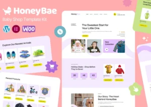 HoneyBae – Baby Shop Ecommerce Elementor Pro Template Kit