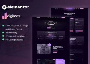 Digimax – Digital Marketing Agency Elementor Pro Template Kit
